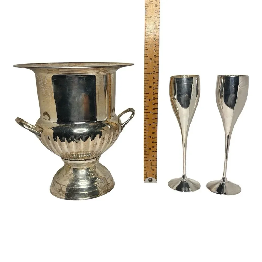 Vintage 3 PC Silver Plated Champagne Set by International Silver Company